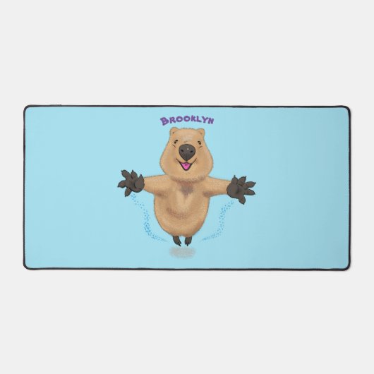 Joyeux sauter quokka dessin animé (Recto)