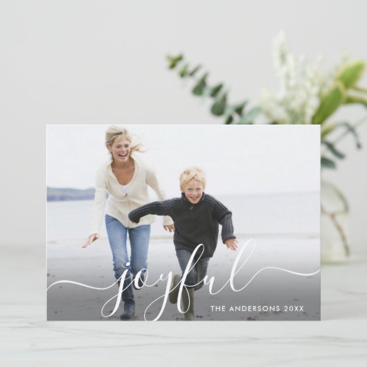Joyeux Script Carte photo de vacances (Debout devant)