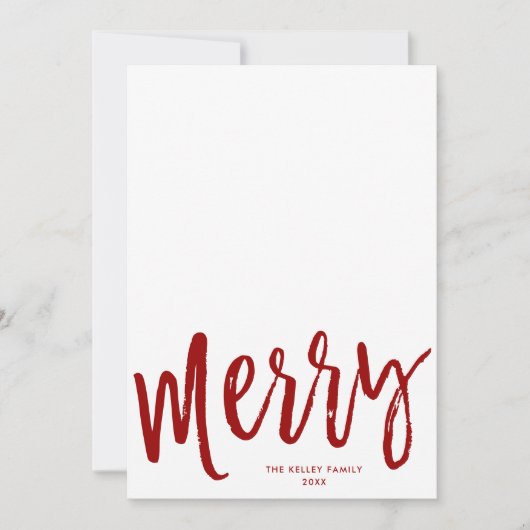 Joyeux script de la brosse carte de Noël, retour p (Devant)