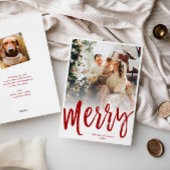 Joyeux script de la brosse carte de Noël, retour p