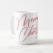 Joyeux script de Mug de Noël personnalisé | Person (Devant gauche)