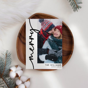 Joyeux Script de vacances moderne Carte de Noël