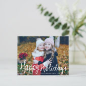 Joyeux script de vacances superposer carte photo d (Debout devant)