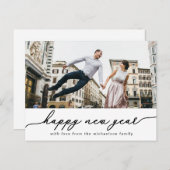 Joyeux script du Nouvel An avec Carte photo (Devant / Derrière)