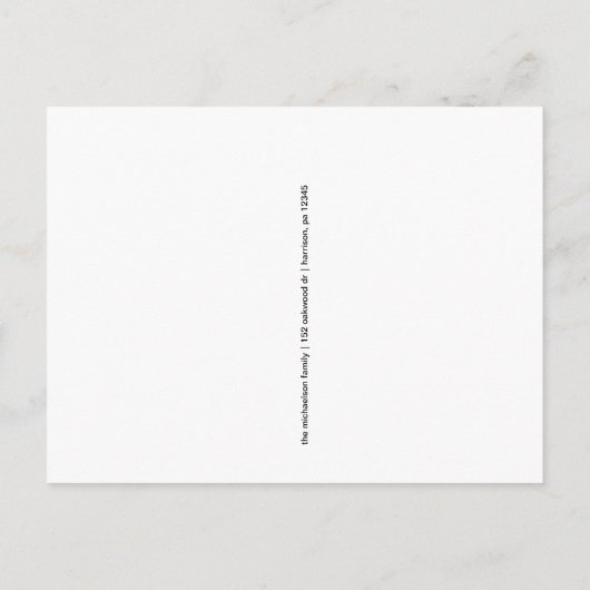 Joyeux script du Nouvel An avec Carte photo (Dos)