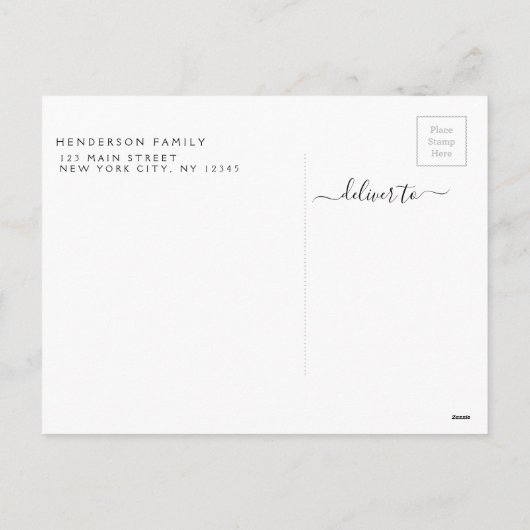 Joyeux script moderne carte photo de Noël (Dos)