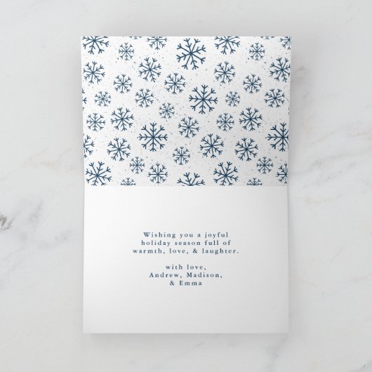 Joyeux Script Noël Photo Collage Carte de vacances (Intérieur)