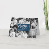 Joyeux Script Noël Photo Collage Carte de vacances (Devant)