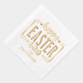 Joyeux script OEufs de Pâques Nom personnalisé (Droite)