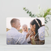 Joyeux script or vacances carte photo (Debout devant)