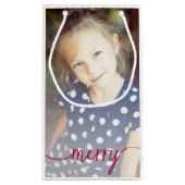 Joyeux script personnalisé Sac cadeau photo / Roug (Dos)