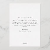 Joyeux Script Photo Gold Foil Carte de vacances (Verso)