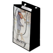 Joyeux Script Photo personnalisée Sac cadeau / Noi (Dos Angle)