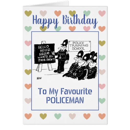Joyeux Sergent de police d'anniversaire (Devant)