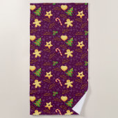 Joyeux serviette de plage de Noël (Devant)