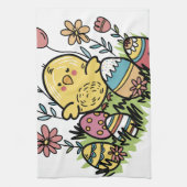Joyeux serviettes de cuisine de Pâques : design fe (Vertical)