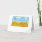 Joyeux SHAVUOT Carte de vœux Champ de Blé Doré Aqu (Dos)