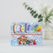 Joyeux Signet de carte postale d'anniversaire (Debout devant)