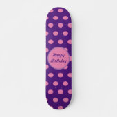 Joyeux Skateboard d'anniversaire (violet et rose) (Devant)