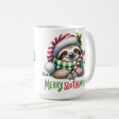 Joyeux Slothmas Sloth Christmas Mug - Fêtes amusan (Devant droit)