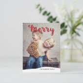 Joyeux Snowfall Collection Photo Carte postale Rou (Debout devant)