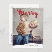 Joyeux Snowfall Collection Photo Carte postale Rou (Devant / Derrière)