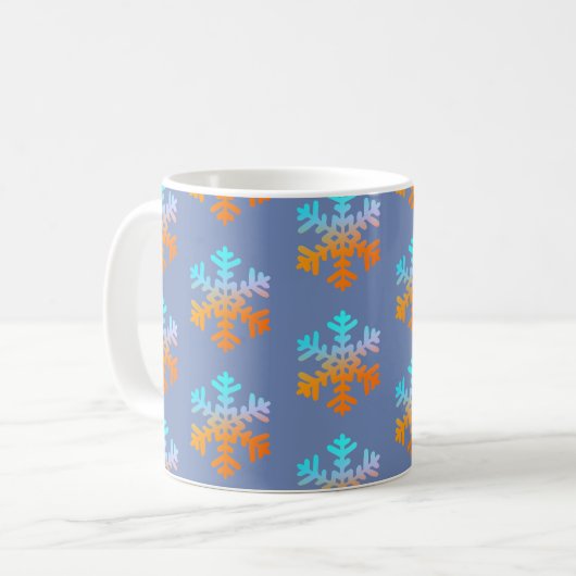 Joyeux Snowflakes Classique Mug Blanc (Devant gauche)