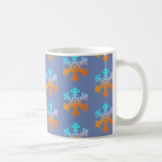 Joyeux Snowflakes Classique Mug Blanc (Droite)