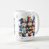 Joyeux Snowmen Fête Mug (Devant droit)