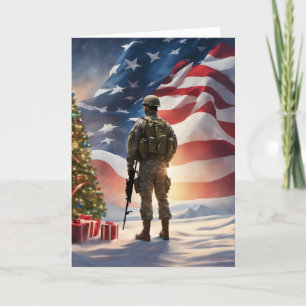 Joyeux soldat de Noël - Carte de voeux pliée