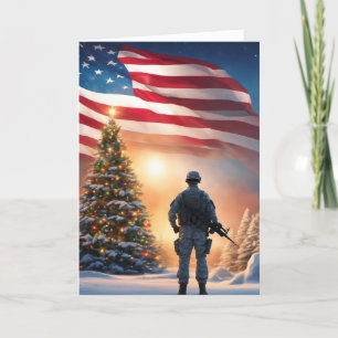 Joyeux soldat de Noël - Carte de voeux pliée