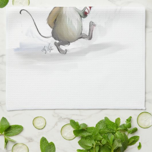 Joyeux Souris Moe Serviette de cuisine (Plié)