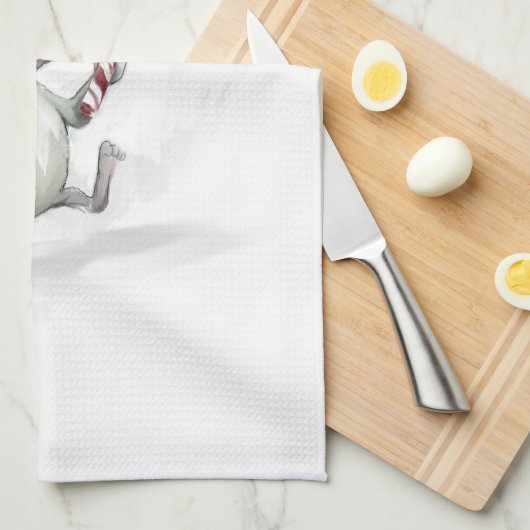 Joyeux Souris Moe Serviette de cuisine (Quart Plié)