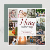 Joyeux souvenirs 12 Noël Modèle photo (Devant / Derrière)