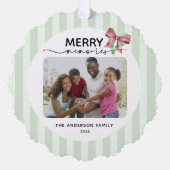 Joyeux souvenirs 2 Photos Ornement de Noël (Recto)