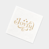 Joyeux Sparkling Foil Napkin (Gauche)