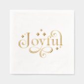 Joyeux Sparkling Foil Napkin (Recto)
