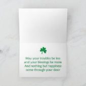 Joyeux St. Patrick Chiens Carte de Vacances Pliée (Intérieur)