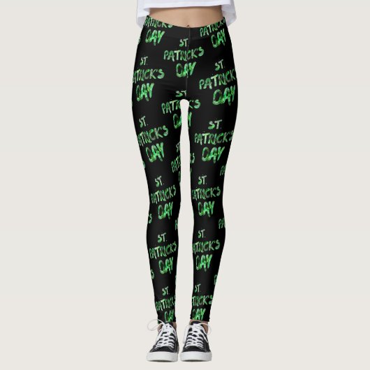 Joyeux St. Patrick's day legging noir (Devant)