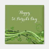 Joyeux St. Patrick's Day Magnet Floral Clovers (Devant)