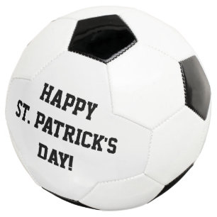 Joyeux St. Patrick's Day Soccer Ball noir blanc