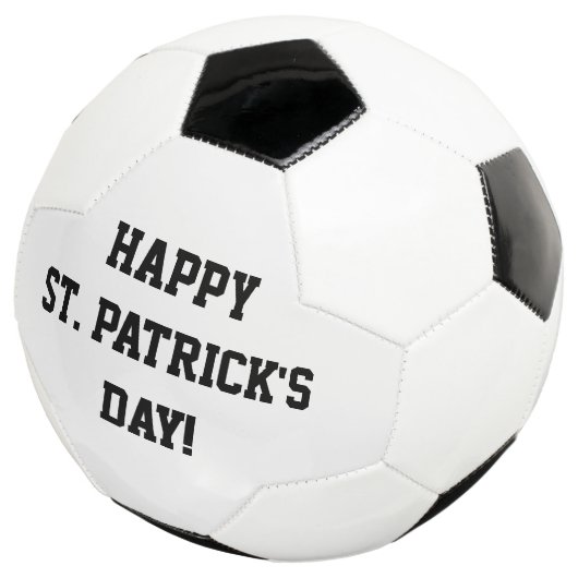 Joyeux St. Patrick's Day Soccer Ball noir blanc (3/4)