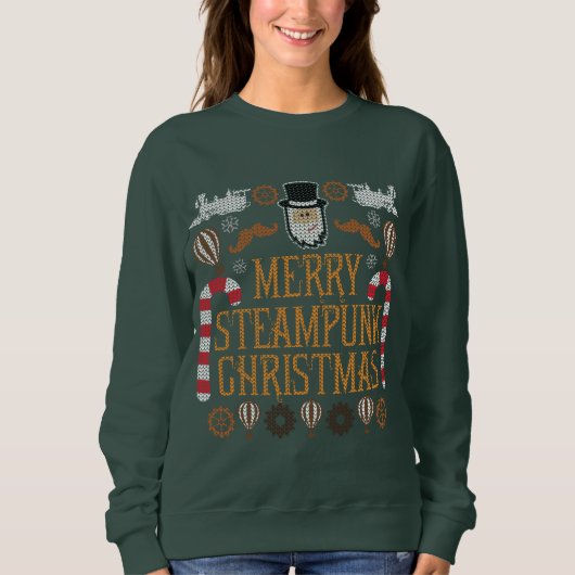 Joyeux Steampunk Noël Vilain Sweatshirt (Devant)