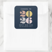 Joyeux Sticker Bleu Cheer du Nouvel An (Sac)