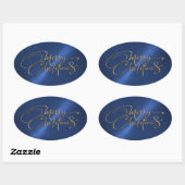 Joyeux Sticker Bleu de la Marine de Noël (Feuille)