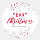 Joyeux Sticker cadeau de Noël/Joyeuses fêtes (Devant)