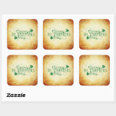 Joyeux Sticker Carré de la Saint Patrick (Feuille)