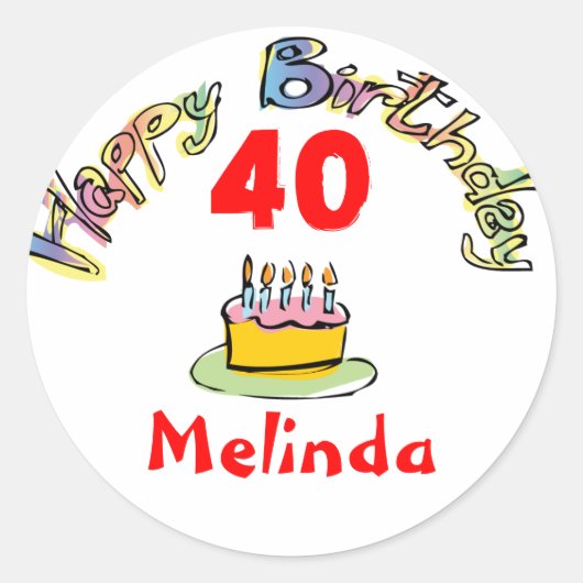 Joyeux Sticker d'anniversaire (Devant)