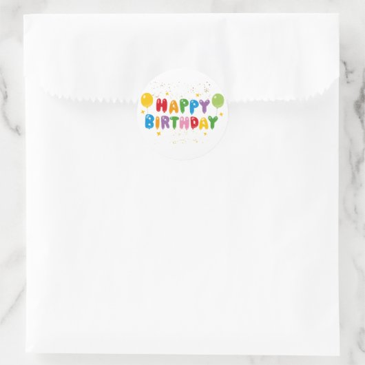 Joyeux Sticker d'anniversaire (Sac)
