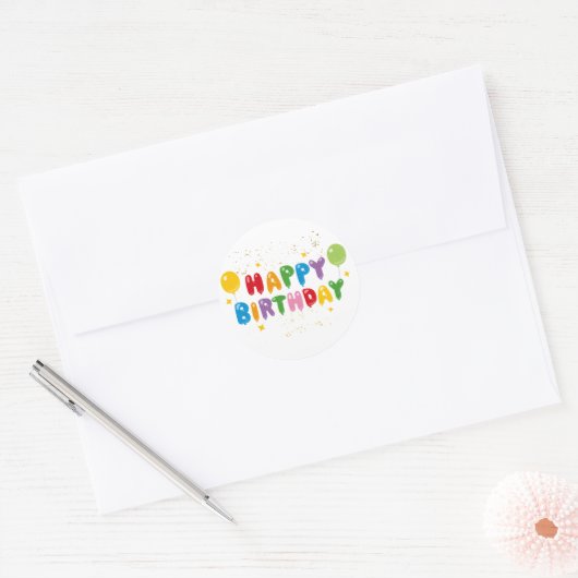 Joyeux Sticker d'anniversaire (Enveloppe)